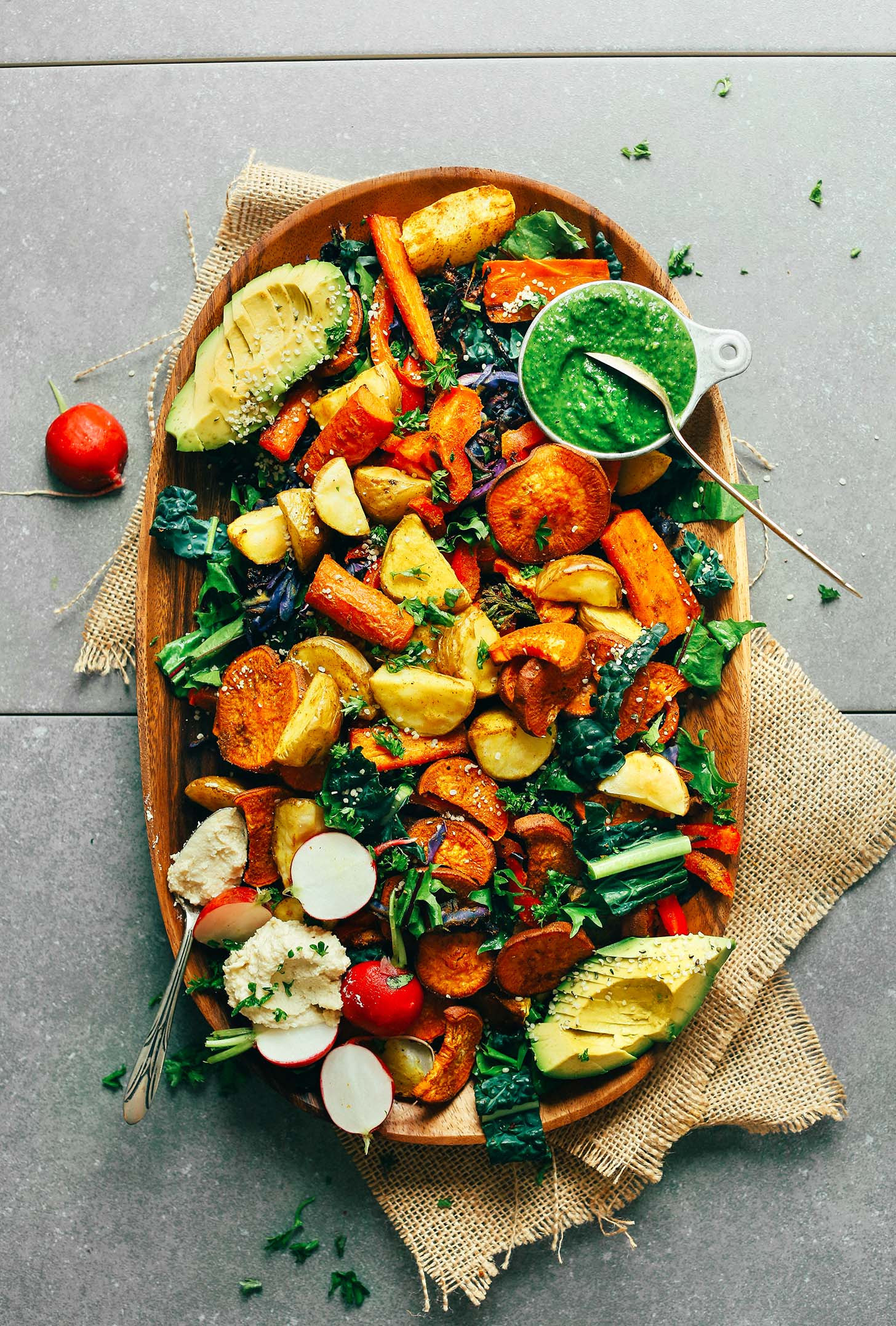 Yummy Vegetarian Recipes
 Roasted Ve able Salad with Chimichurri