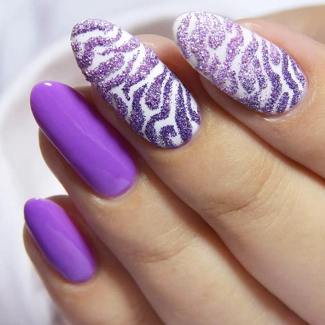 Zebra Nail Art
 Cute And Wild Zebra Print Nails To Try