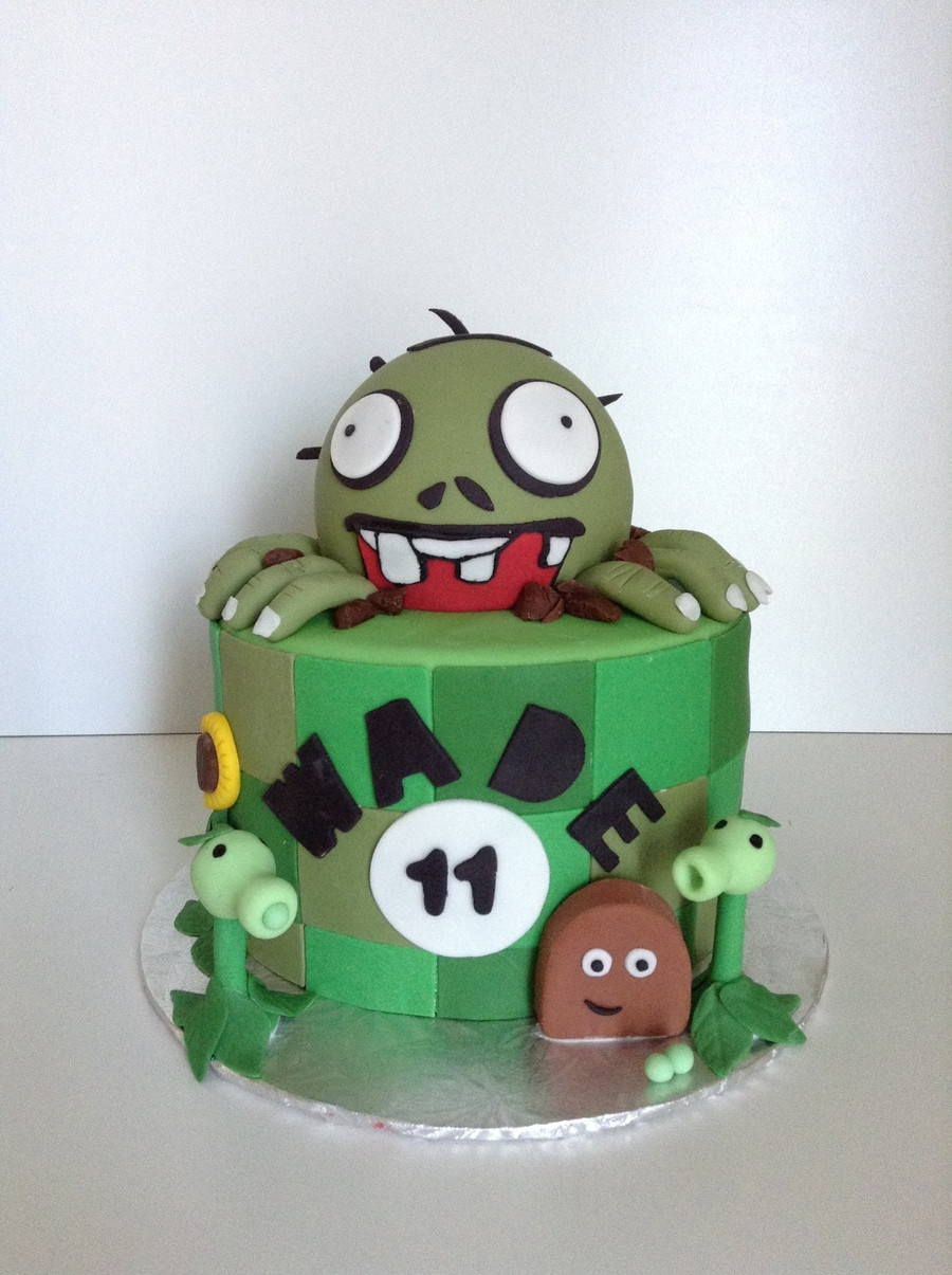 Zombie Birthday Cake
 Plants Vs Zombies Birthday Cake CakeCentral