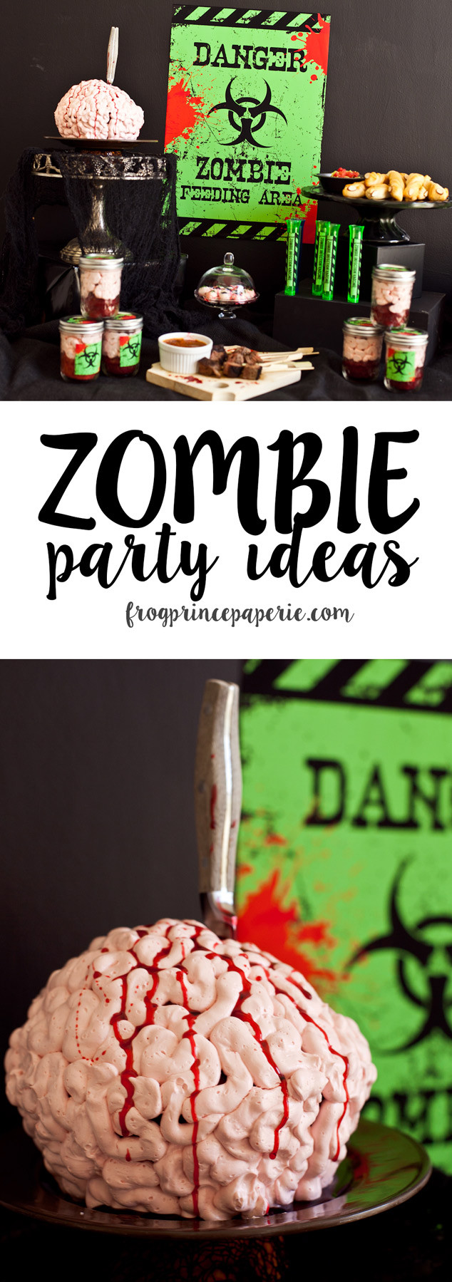 Zombie Birthday Party Ideas
 Zombie Party Ideas and Gruesome Recipes Frog Prince Paperie