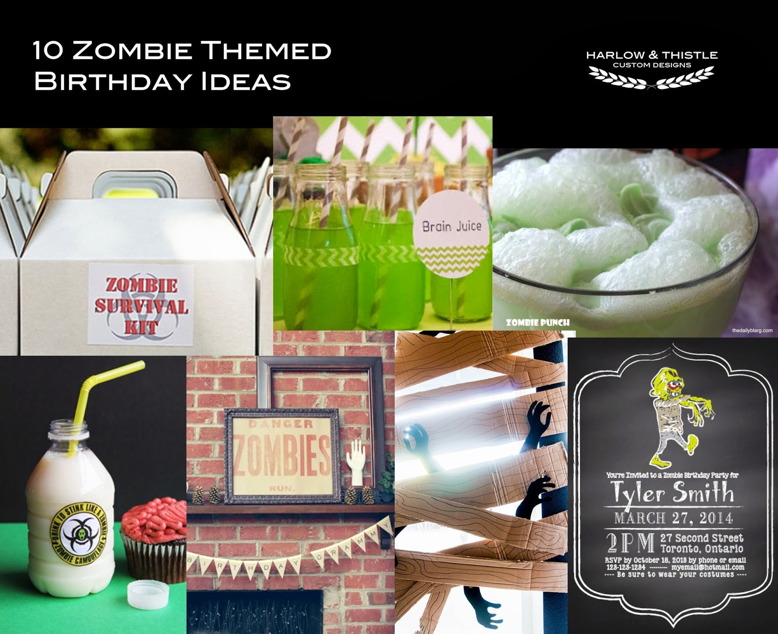 Zombie Birthday Party Ideas
 10 DIY Zombie Birthday Ideas