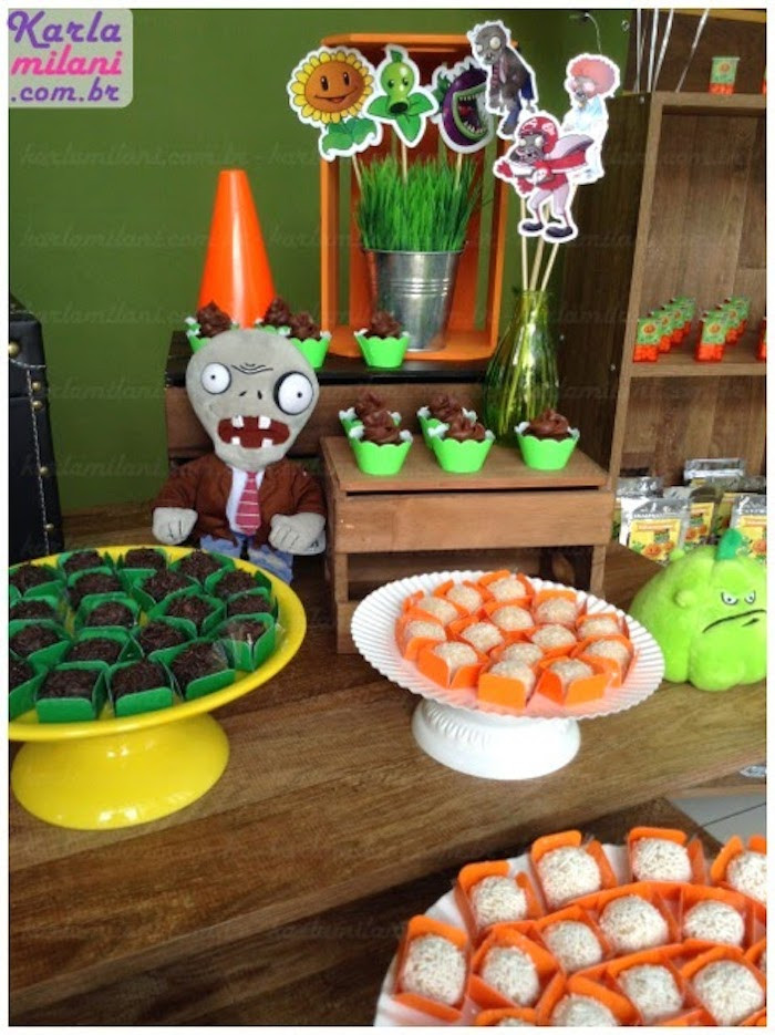 Zombie Birthday Party Ideas
 Kara s Party Ideas Plants Vs Zombies Themed Birthday Party