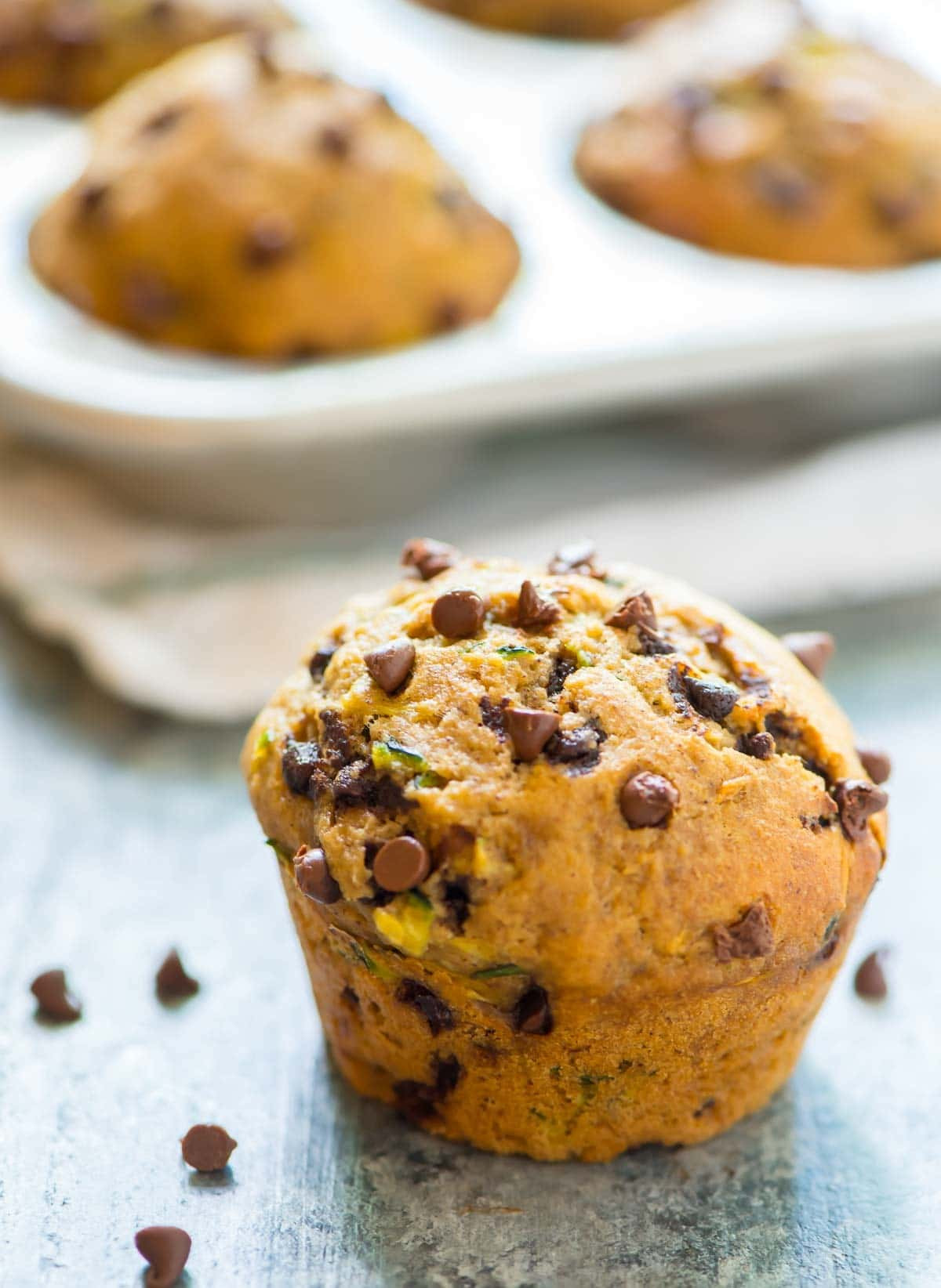 Zucchini Muffins Healthy
 Healthy Zucchini Muffins with Chocolate Chips