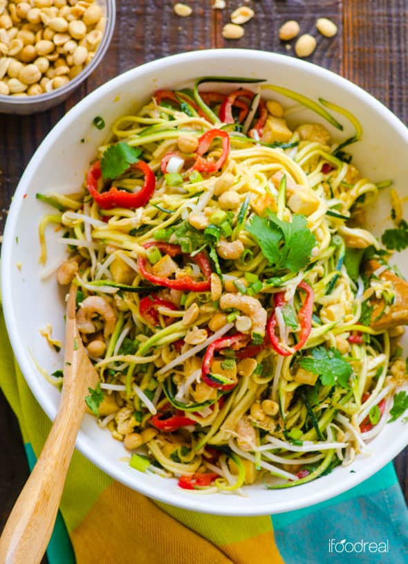 Zucchini Noodle Pad Thai
 Pad Thai Zucchini Noodles iFOODreal Healthy Family Recipes