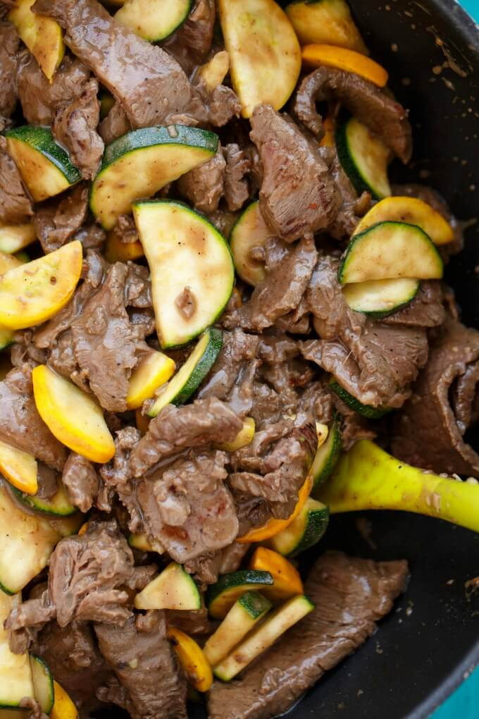 Zucchini Stir Fry
 Beef and Zucchini Stir Fry with Roasted Broccoli The