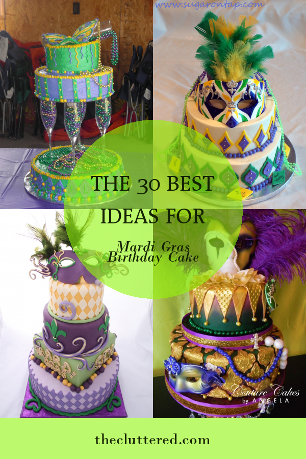 mardi gras theme birthday cake