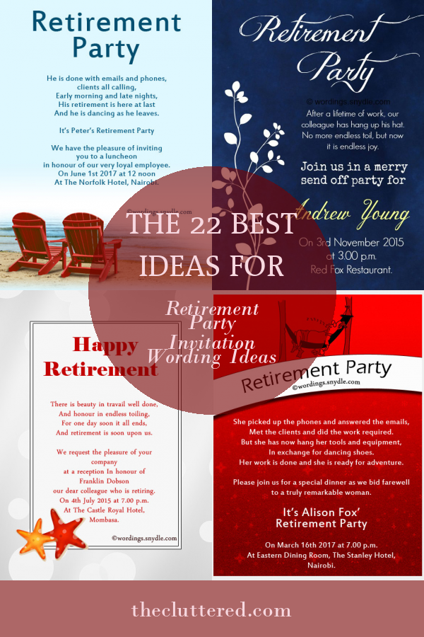 The 22 Best Ideas for Retirement Party Invitation Wording Ideas - Home ...