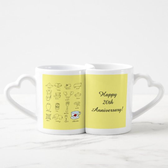 20Th Wedding Anniversary Gift Ideas For Couple
 Happy 20th Wedding Anniversary Gift for Couple Coffee Mug