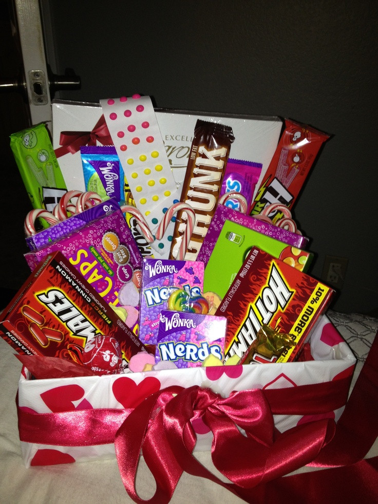 Candy Baskets For Valentines Day
 The candy basket I made for my boyfriend for valentines