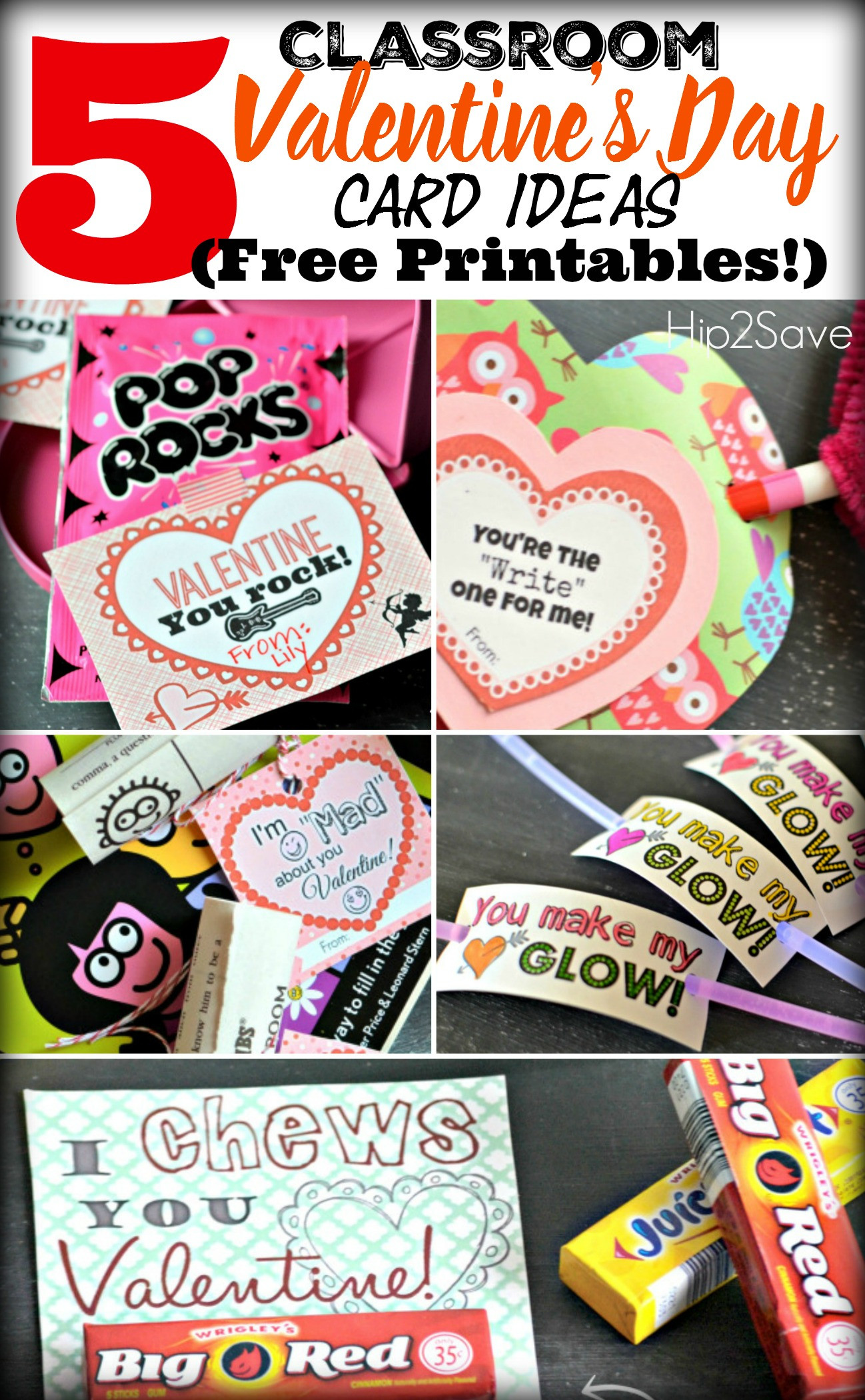 Classroom Valentine Gift Ideas
 FIVE Classroom Valentine s Day Card Ideas With Free
