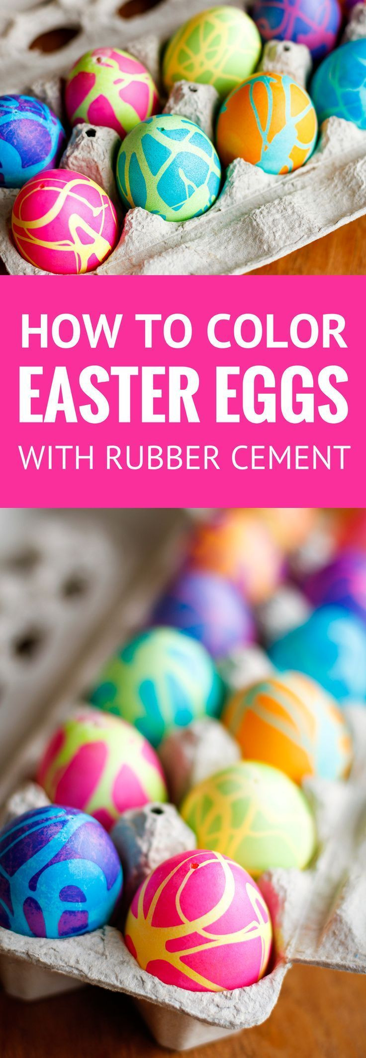 Coloring Easter Eggs With Food Coloring
 Coloring Easter Eggs w Rubber Cement dyeing Easter