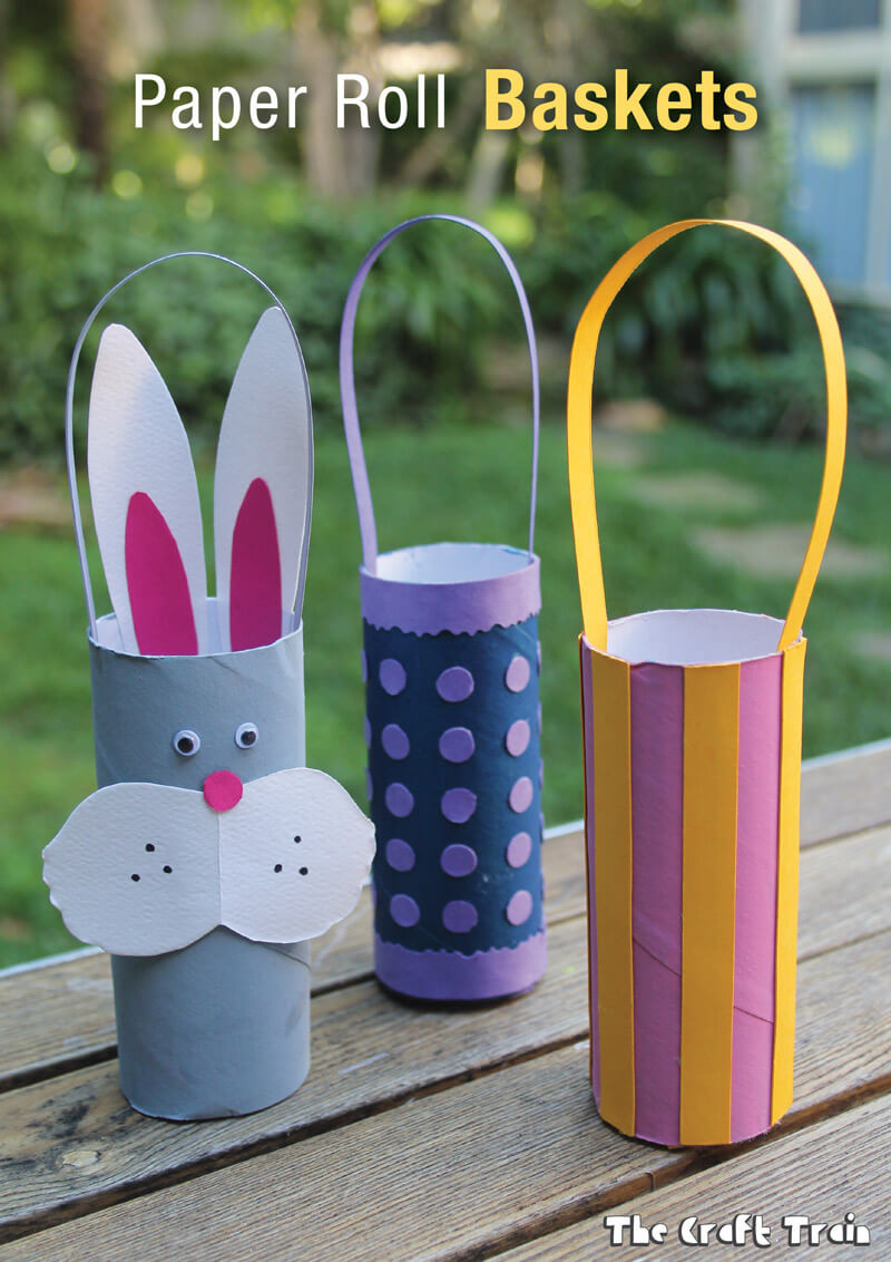 Construction Paper Easter Crafts
 Paper roll Easter baskets