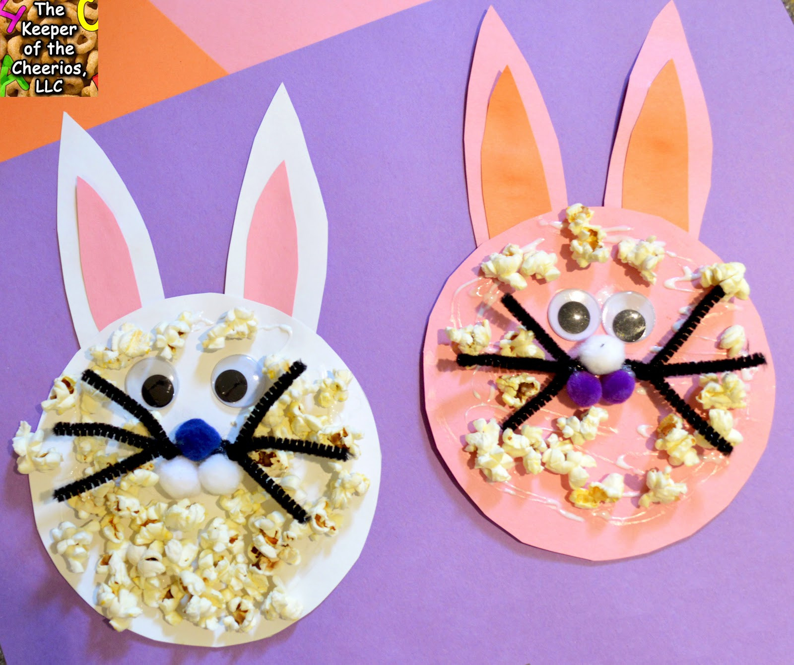 Construction Paper Easter Crafts
 Popcorn Bunny Craft