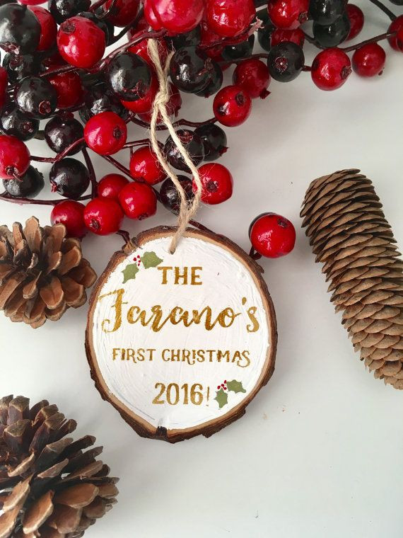 Couple'S First Christmas Gift Ideas
 First christmas ornament married Personalized wedding t