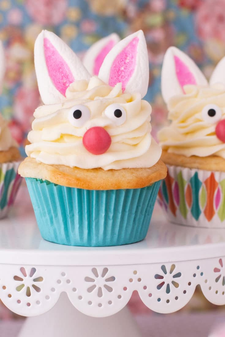 Cupcakes For Easter
 Marshmallow Bunny Cupcakes for Easter Eating Richly