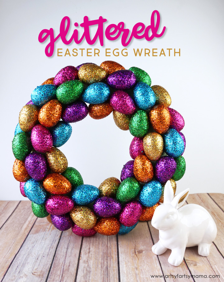 Diy Easter Egg Wreath
 DIY Glittered Easter Egg Wreath