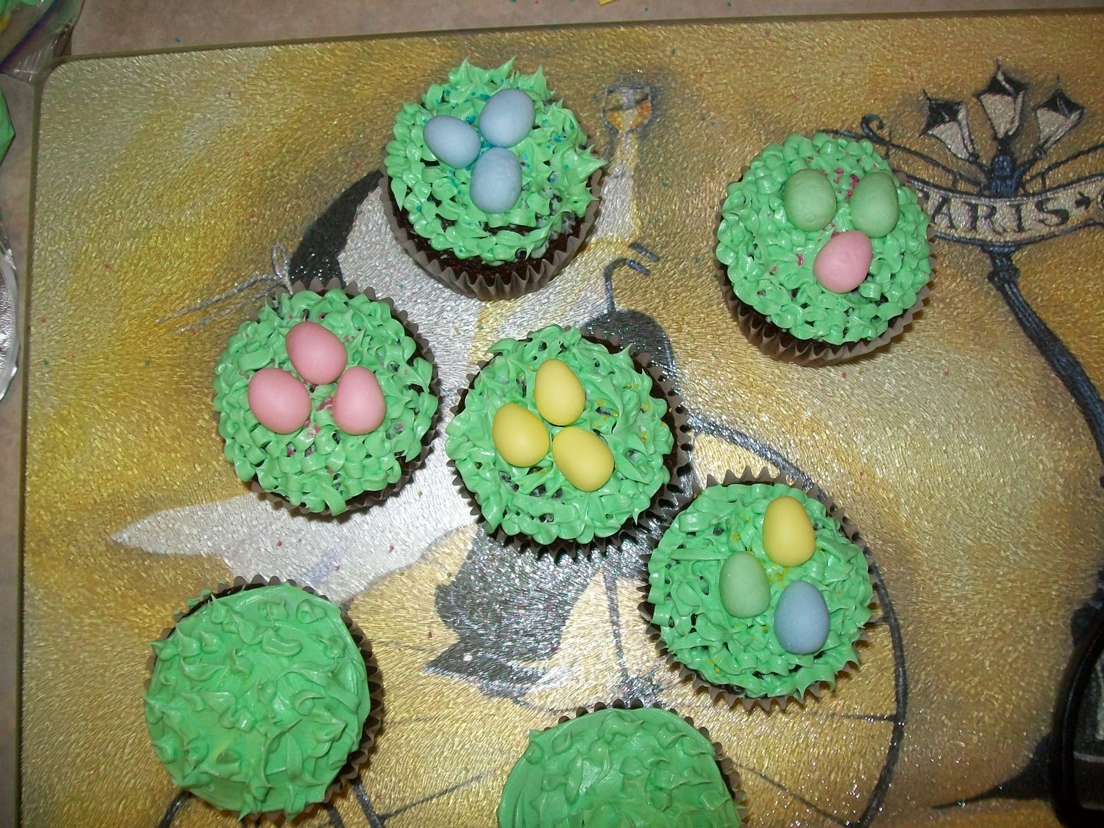 Easter Basket Cupcakes
 The USS Cupcake Easter Basket Cupcakes