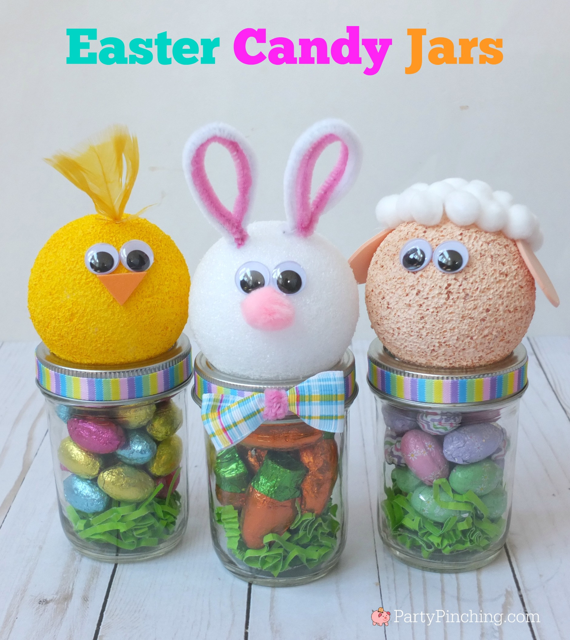 Easter Candy Ideas
 Easter mason candy jars best DIY Easter basket ideas
