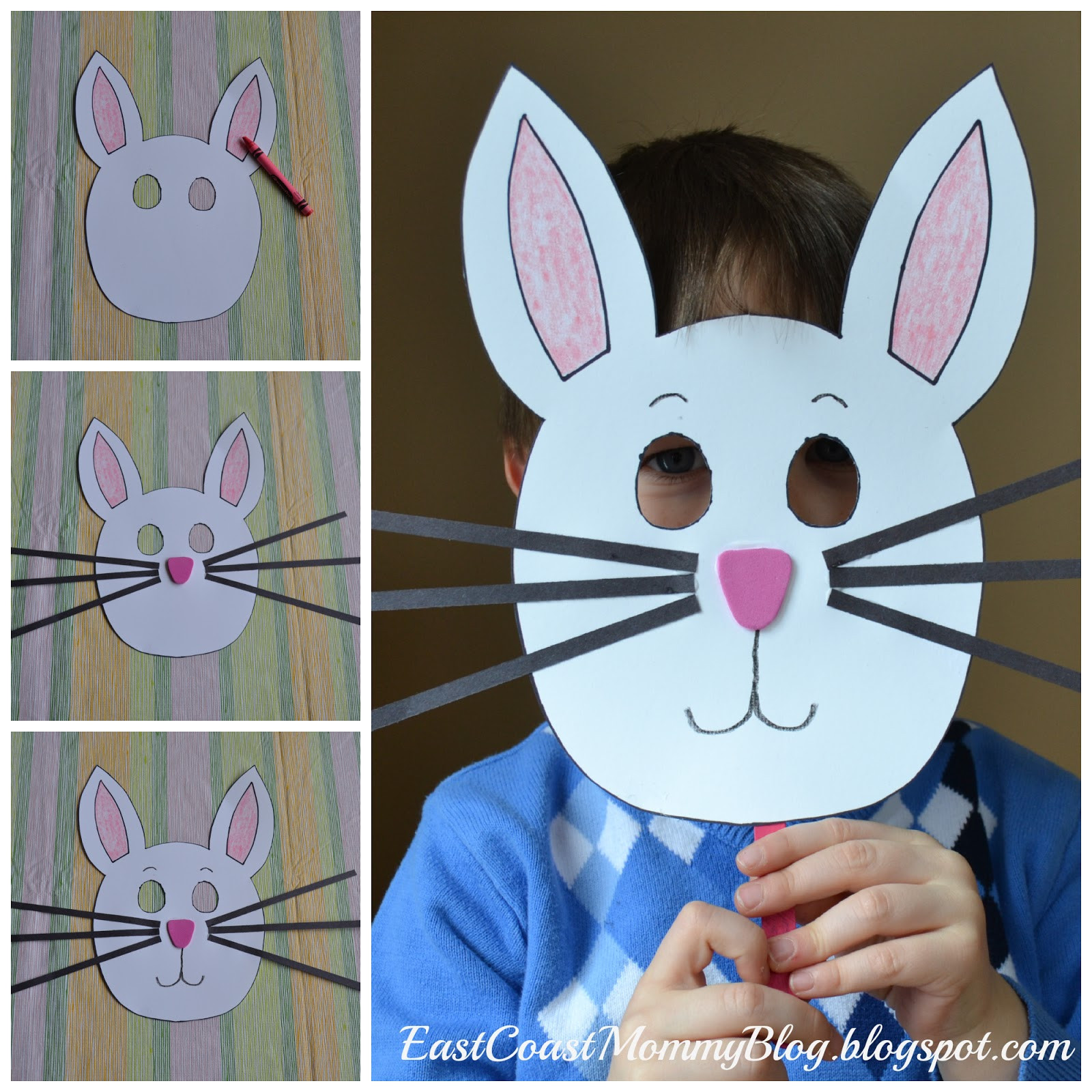 Easter Crafts Preschool
 East Coast Mommy Bunny Mask Preschool Craft
