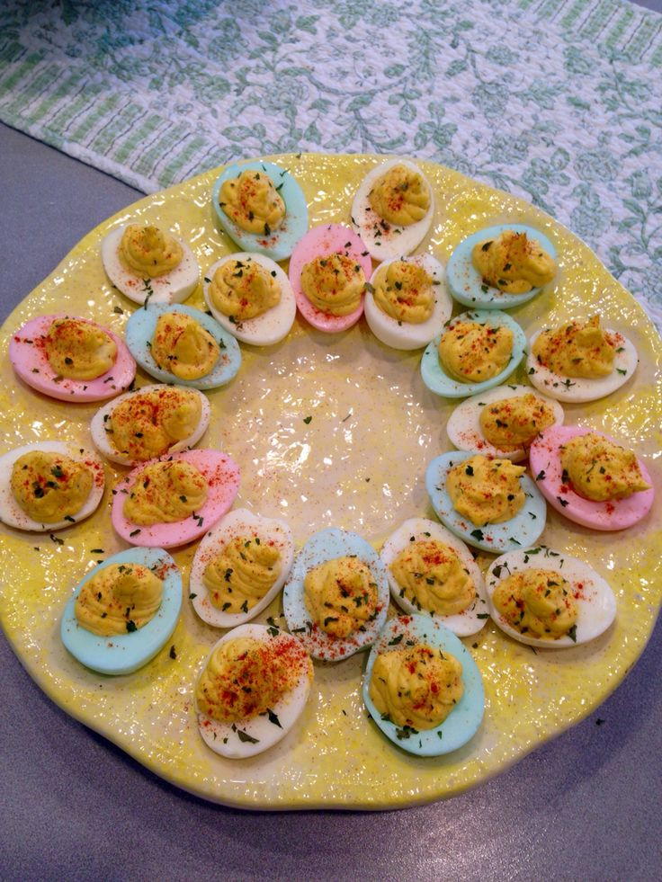 Easter Deviled Eggs
 Easter deviled eggs Too cute We nailed it