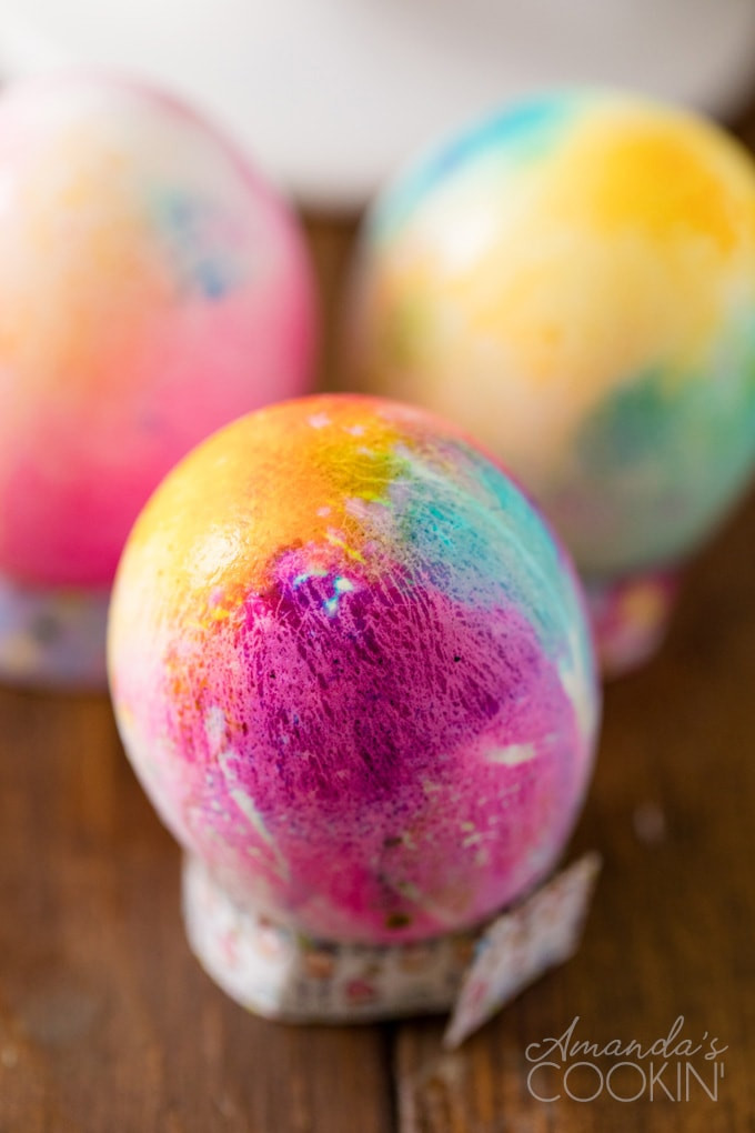 Easter Egg Dying Ideas
 Tie Dye Easter Eggs how to Amanda s Cookin Easter