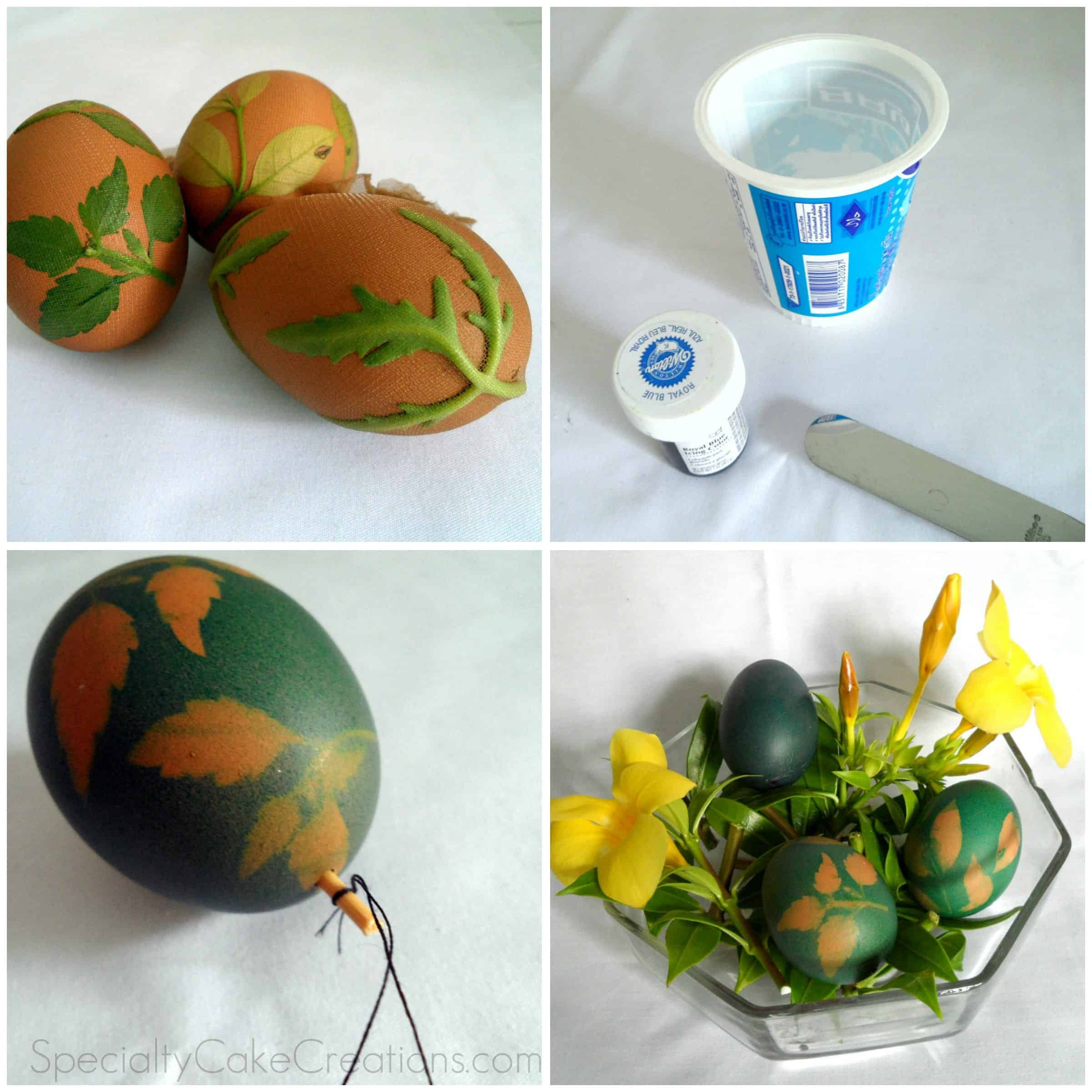 Easter Eggs With Food Coloring
 Leaf Print Easter Eggs with Food Coloring