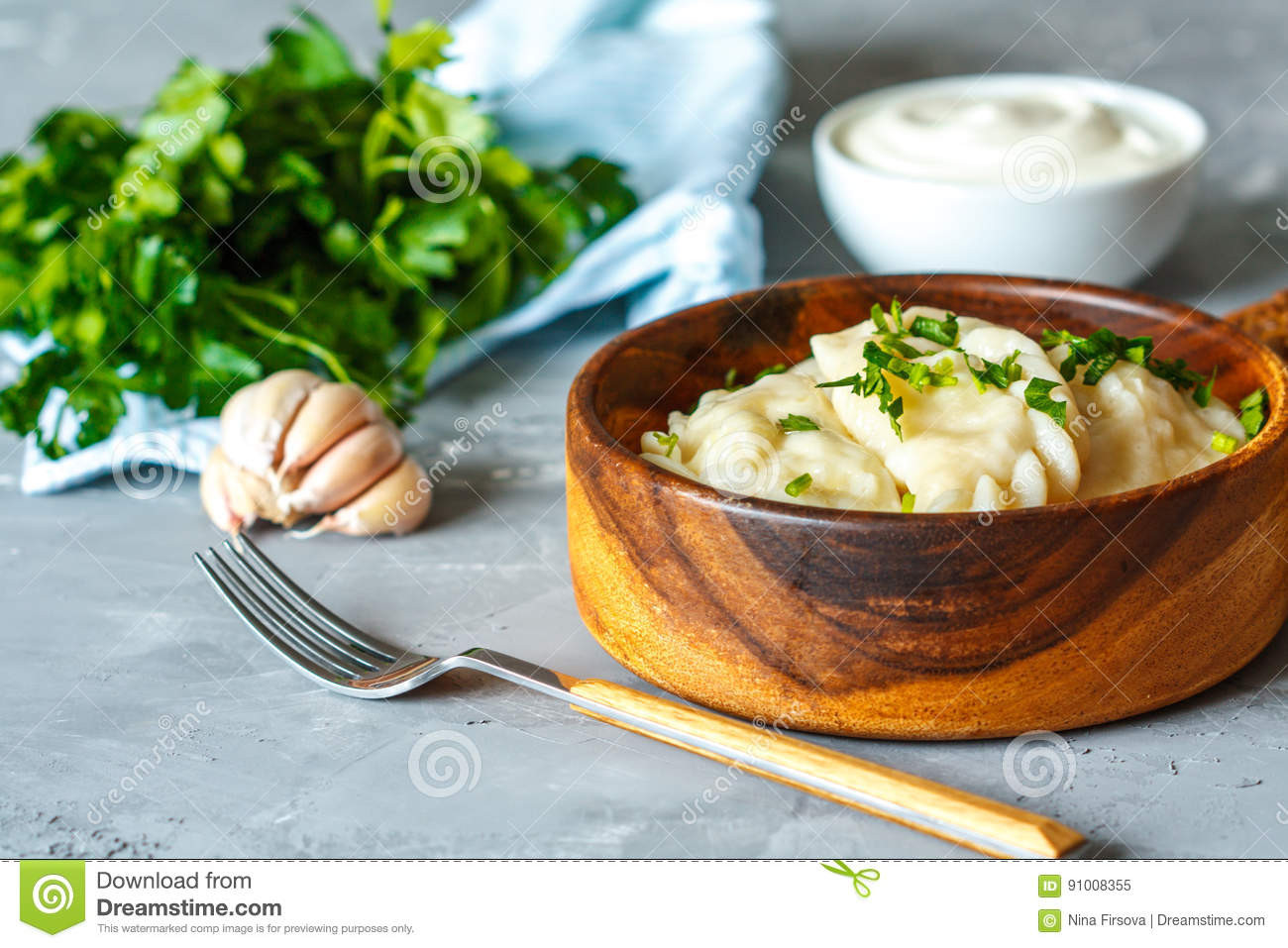 Eastern European Dumplings
 Eastern European Dumplings Vareniki With Sour Cream With