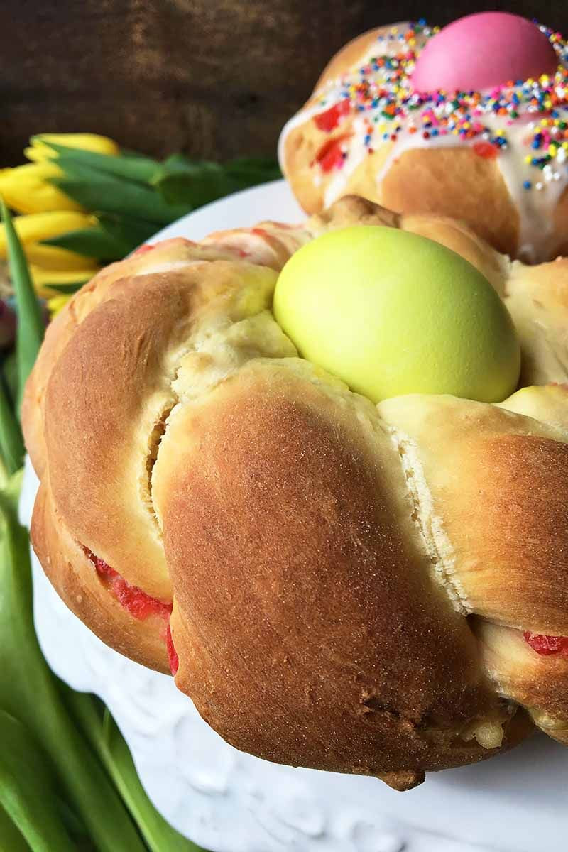 Fruit And Nut Easter Eggs Recipe
 Italian Easter Bread with Dyed Eggs Recipe