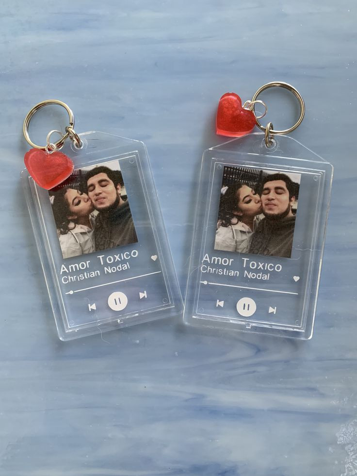 Gift Ideas For Couple Friends
 Pair of Custom Spotify keychains Etsy in 2020