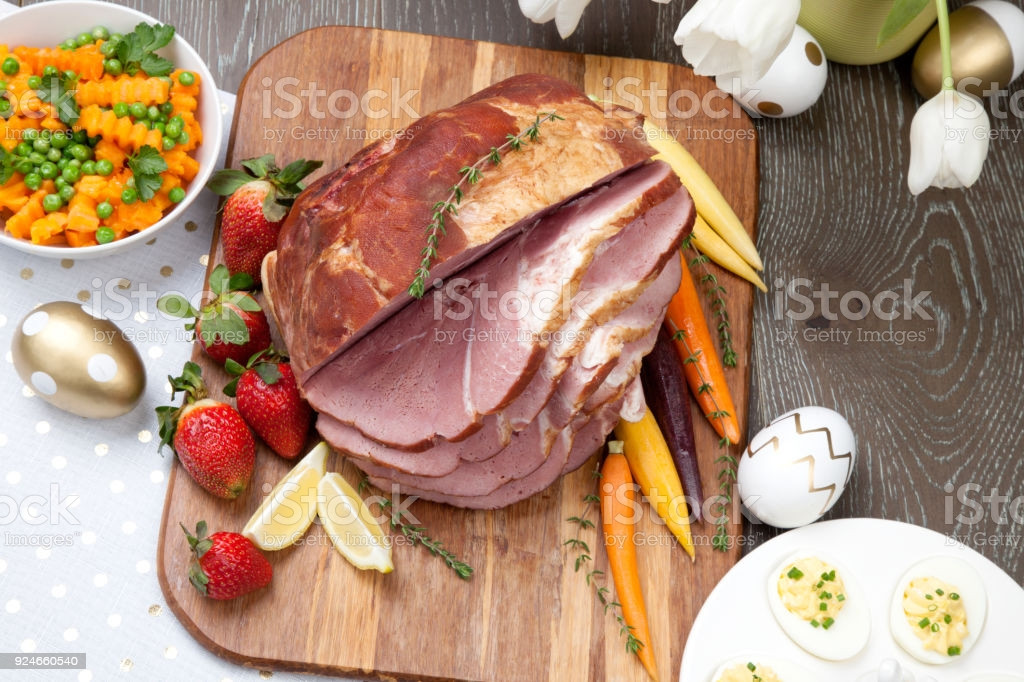 Ham For Easter
 Spicey Ham For Easter Stock Download Image Now