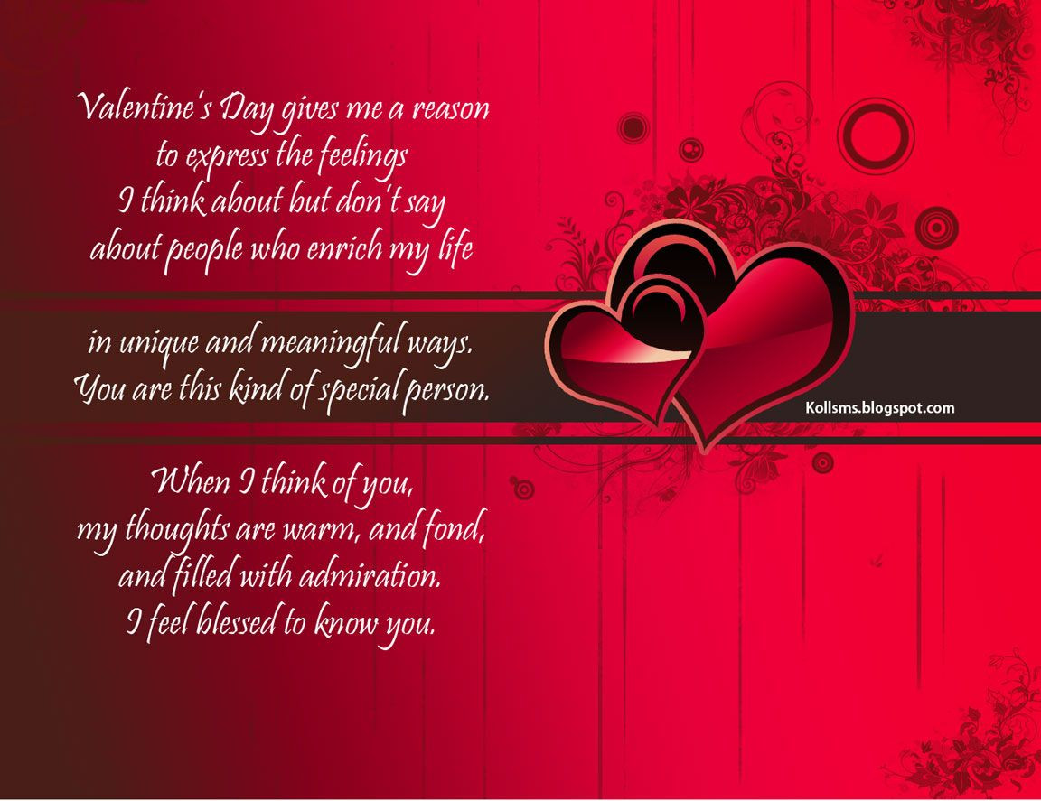 Happy Valentines Day Quotes For Him
 A Valentine for a friend