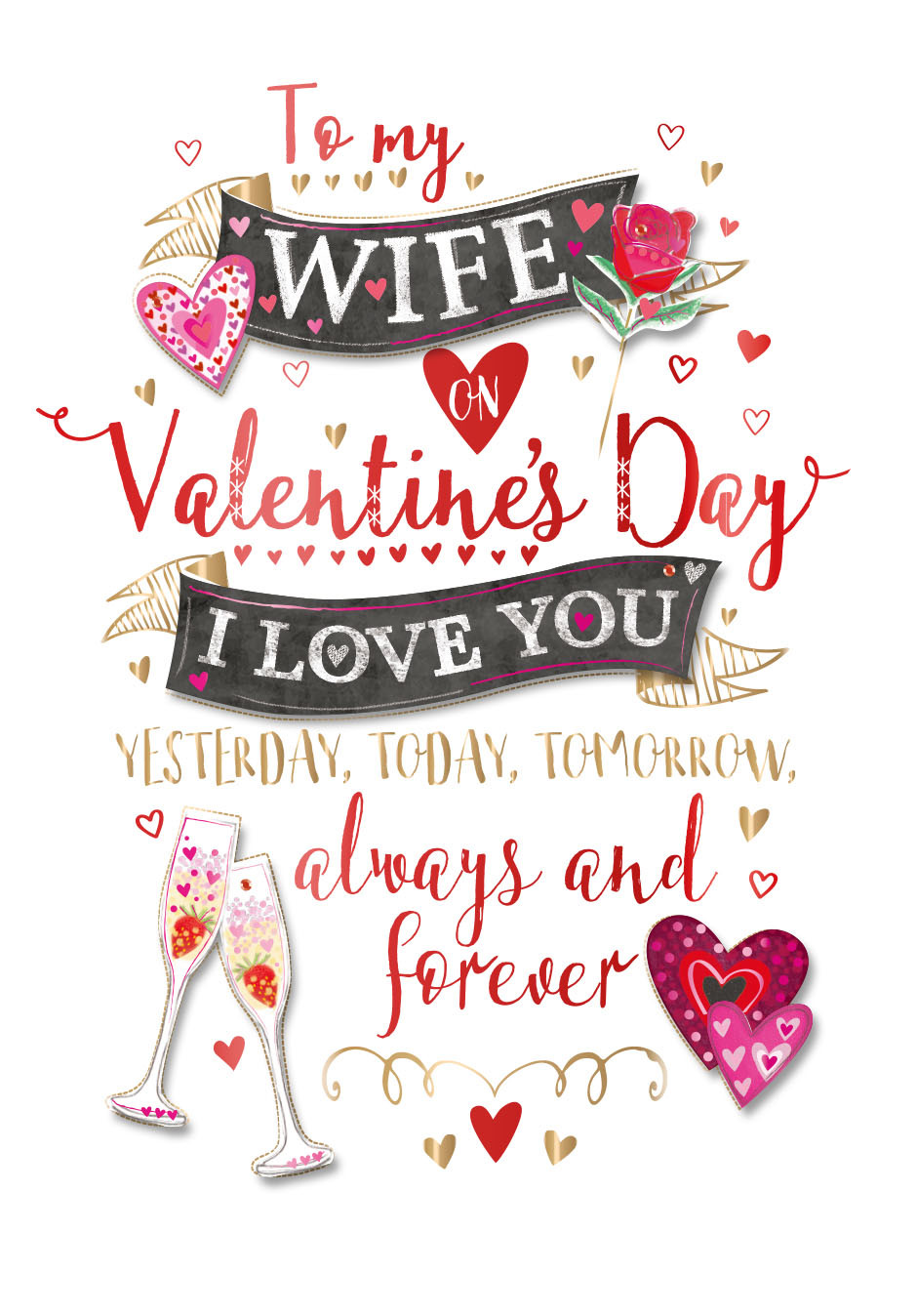 Happy Valentines Day Wife Quotes
 Wife Happy Valentine s Day Greeting Card