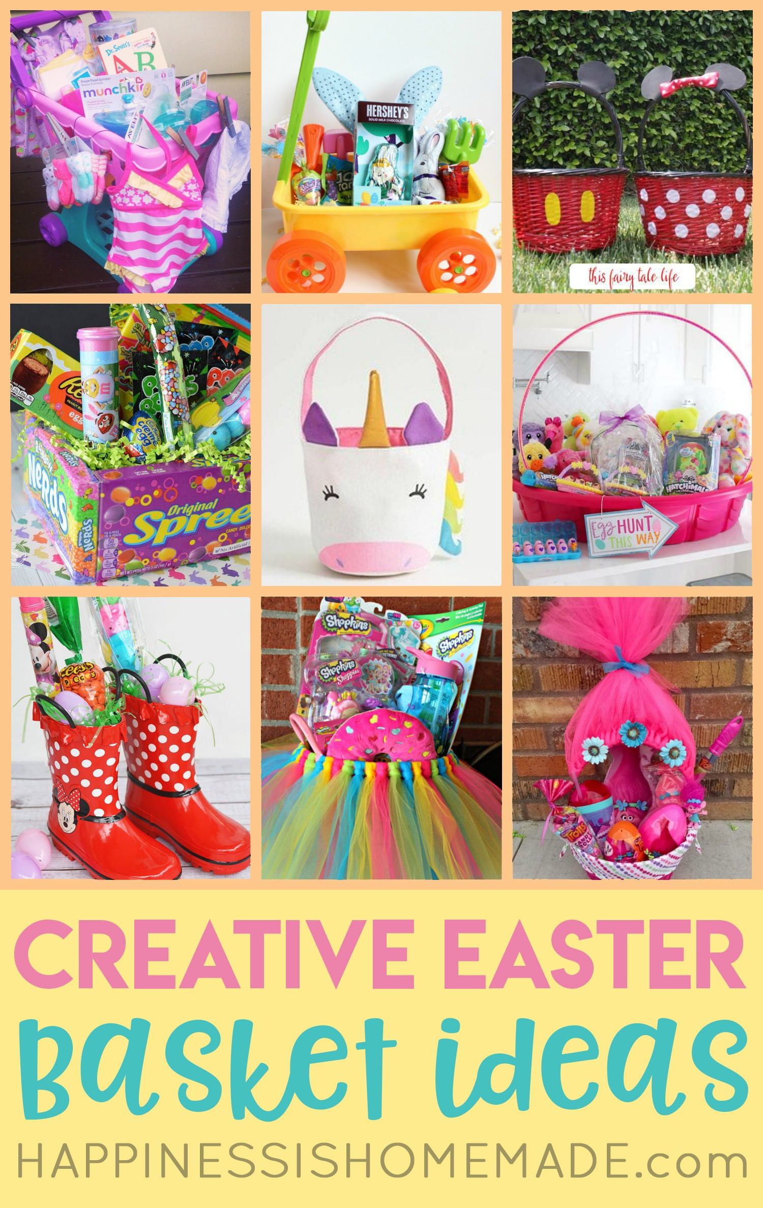 Homemade Easter Basket Ideas
 16 Creative Easter Basket Ideas Happiness is Homemade