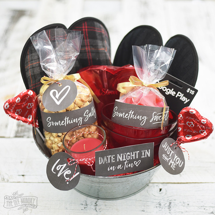 Homemade Valentine Gift Basket Ideas
 Valentine s Day Date Night In Gift Basket Idea 24 More