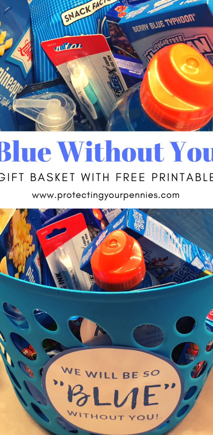 Last Minute Birthday Gift Ideas For Boyfriend
 Blue Without You Gift Basket Ideas for Going Away GIft for