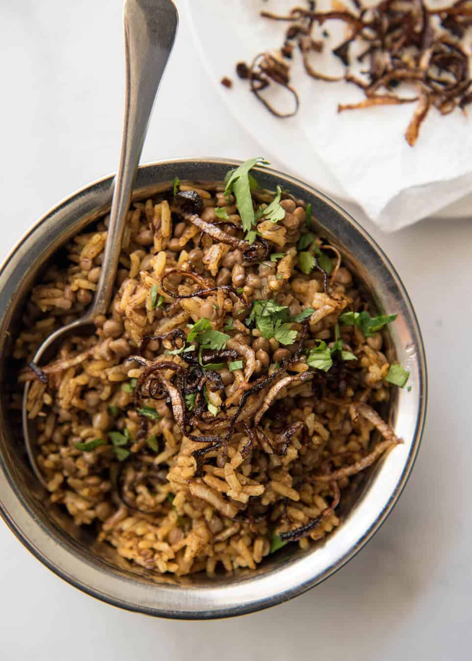 Middle Eastern Rice Pilaf Recipe
 Middle Eastern Spiced Lentil and Rice Mejadra