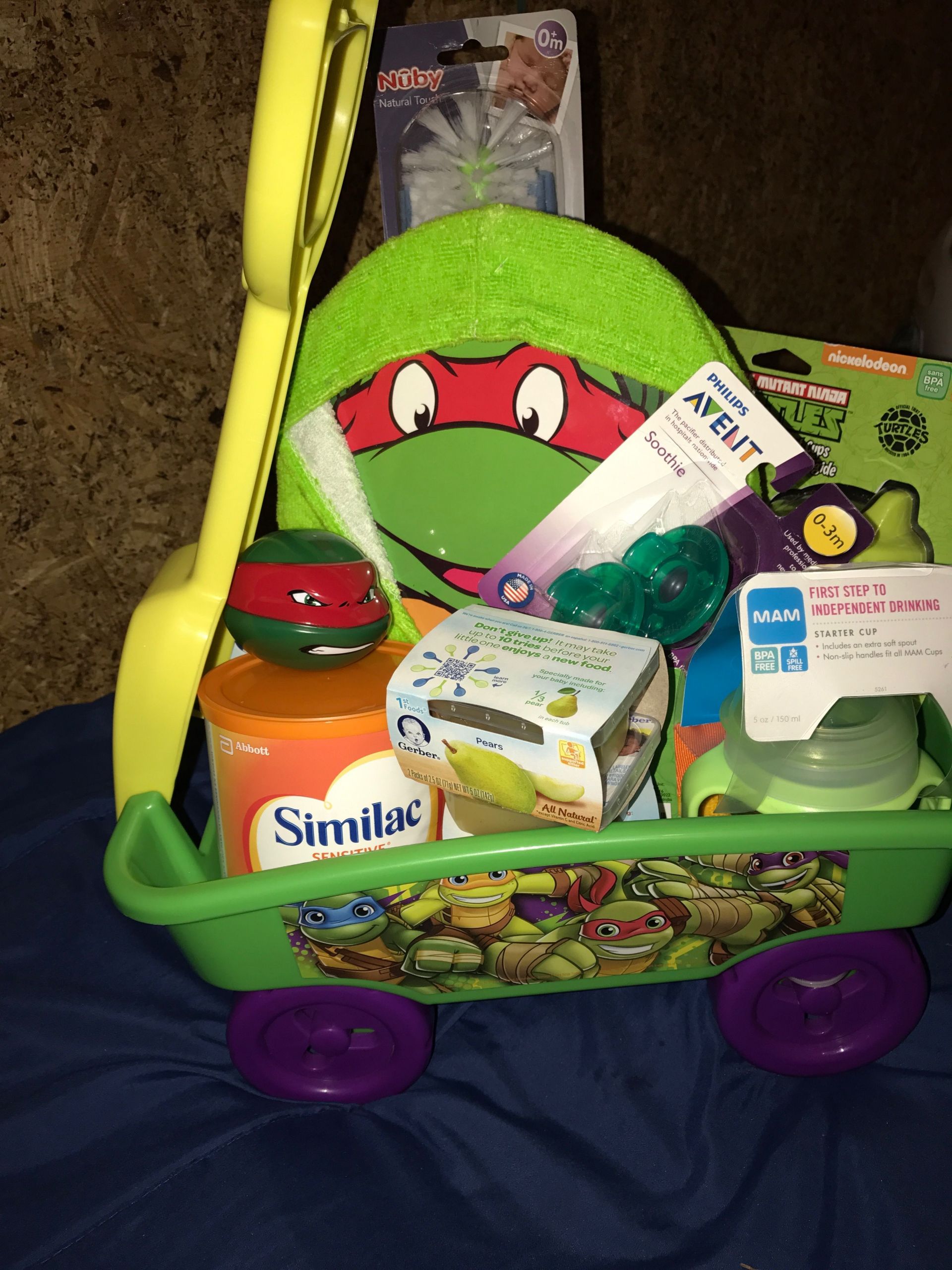 Ninja Turtle Easter Basket Ideas
 Ninja Turtles Easter basket for a 6 month baby boy