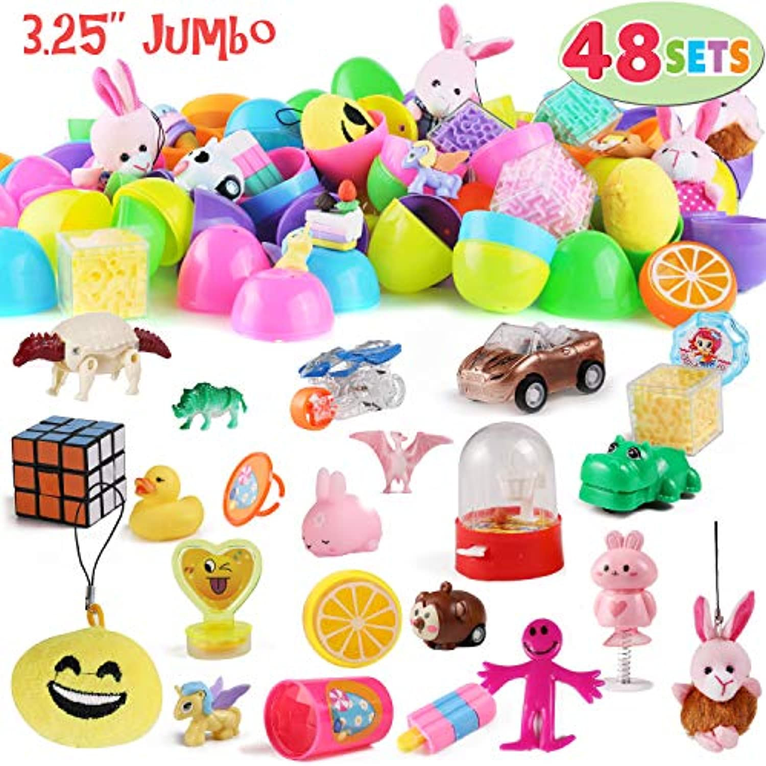 Party City Easter Eggs
 48 Pcs Toys filled Jumbo Easter Eggs 3 25â€ Pre Filled