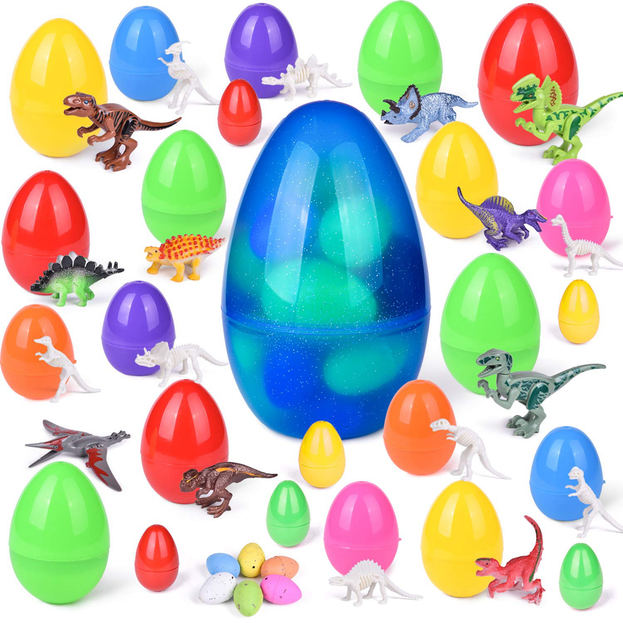 Party City Easter Eggs
 25 PCs Easter Eggs with Dinosaur Toys Easter Basket