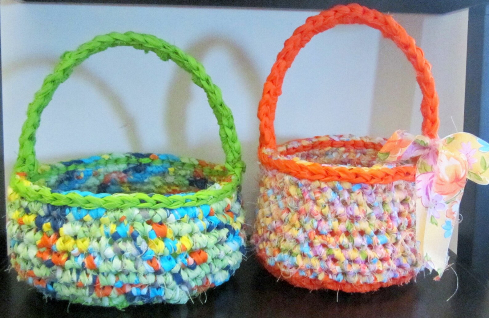 Personalized Easter Gift
 Crochet Basket with Handle Easter Basket Custom Made Gift