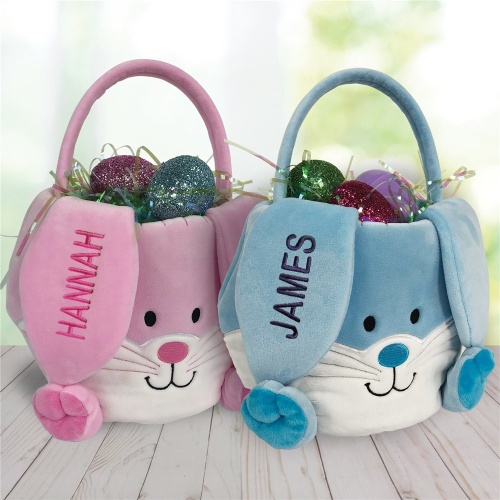 Personalized Easter Gift
 Embroidered Personalized Easter Basket