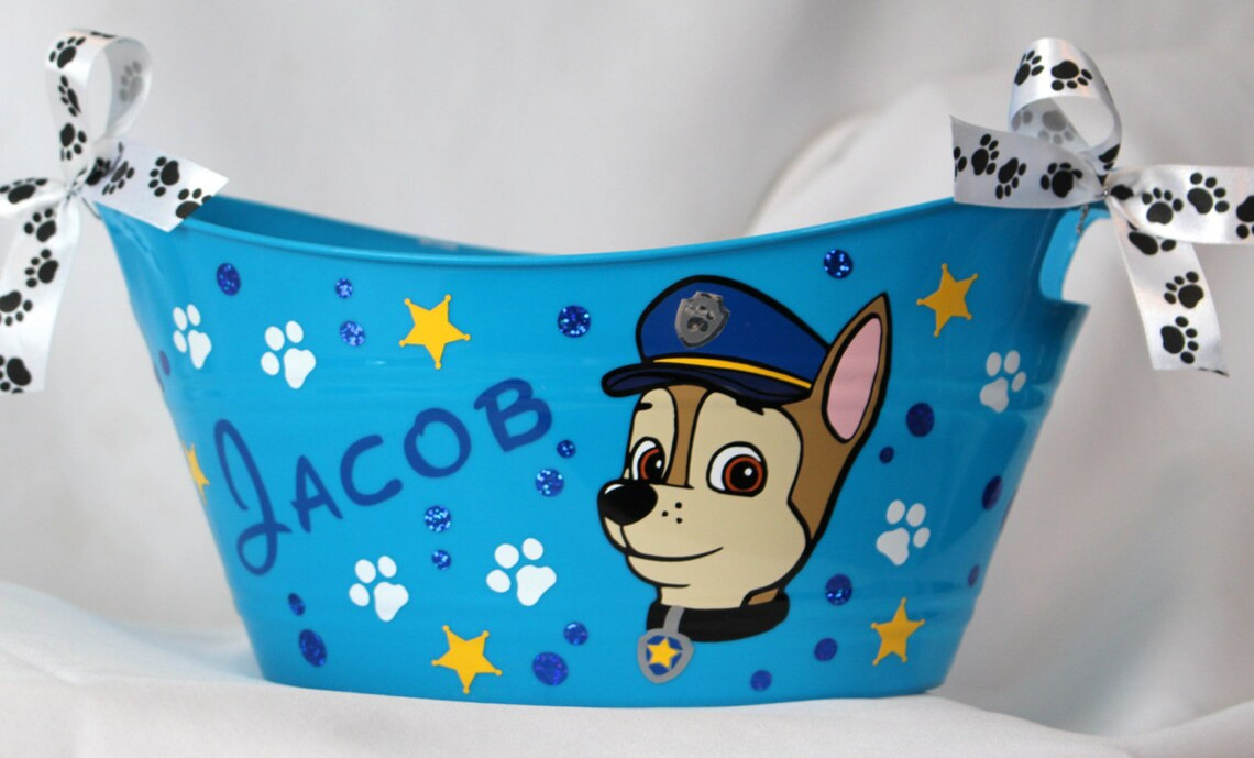 Personalized Easter Gift
 Paw Patrol Chase Easter Basket Personalized Storage