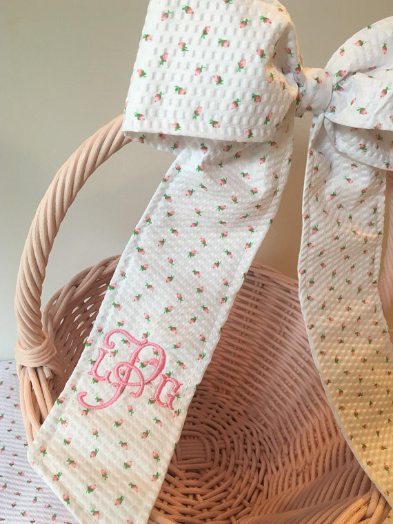 Personalized Easter Gift
 monogrammed easter basket bow featured at babybox