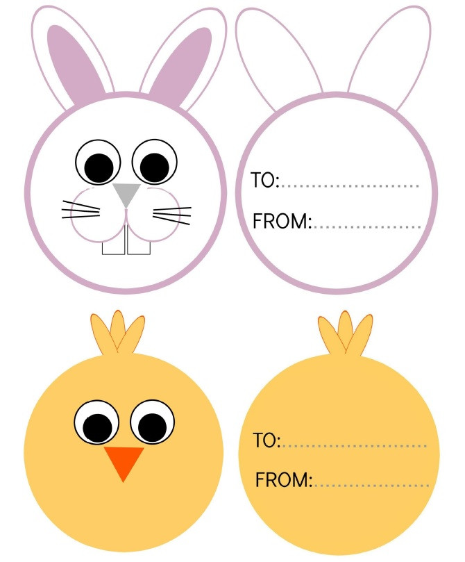 Printable Easter Craft
 Easter Craft Bunny and Chick Candy Packages