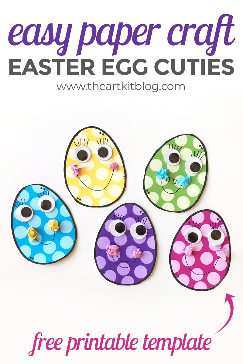 Printable Easter Craft
 Easter Egg Cuties Egg Paper Craft With Free Printable