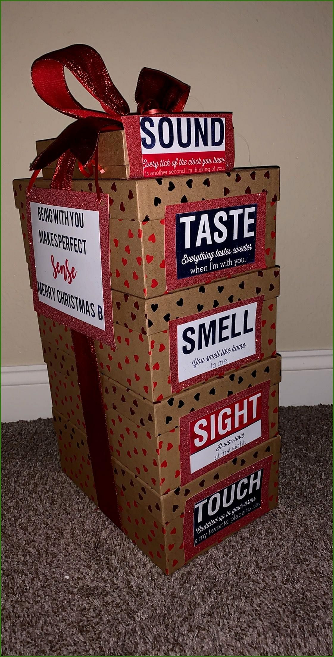 Romantic Christmas Gift Ideas For Boyfriend
 I made this for my boyfriend for christmas Each box held