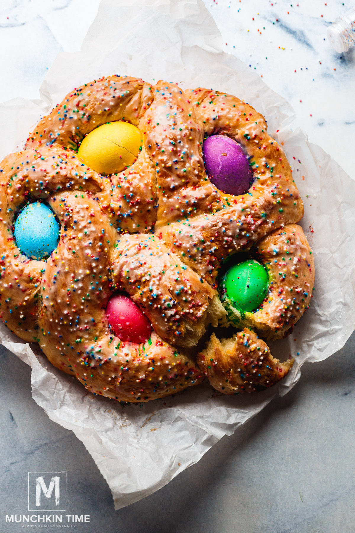 Sweet Easter Bread Recipes
 Sweet Braided Easter Bread Recipe Munchkin Time