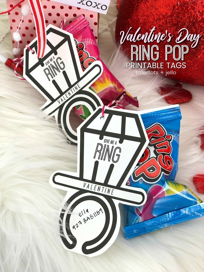 Teen Valentine Gift Ideas
 Ring Pop Valentine s Day Tween Teen Printables Gift Idea