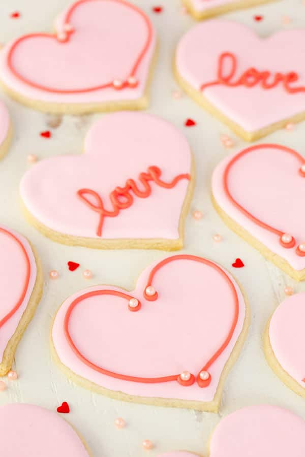 Valentine Cut Out Cookies
 Easy Heart Shaped Cutout Sugar Cookies
