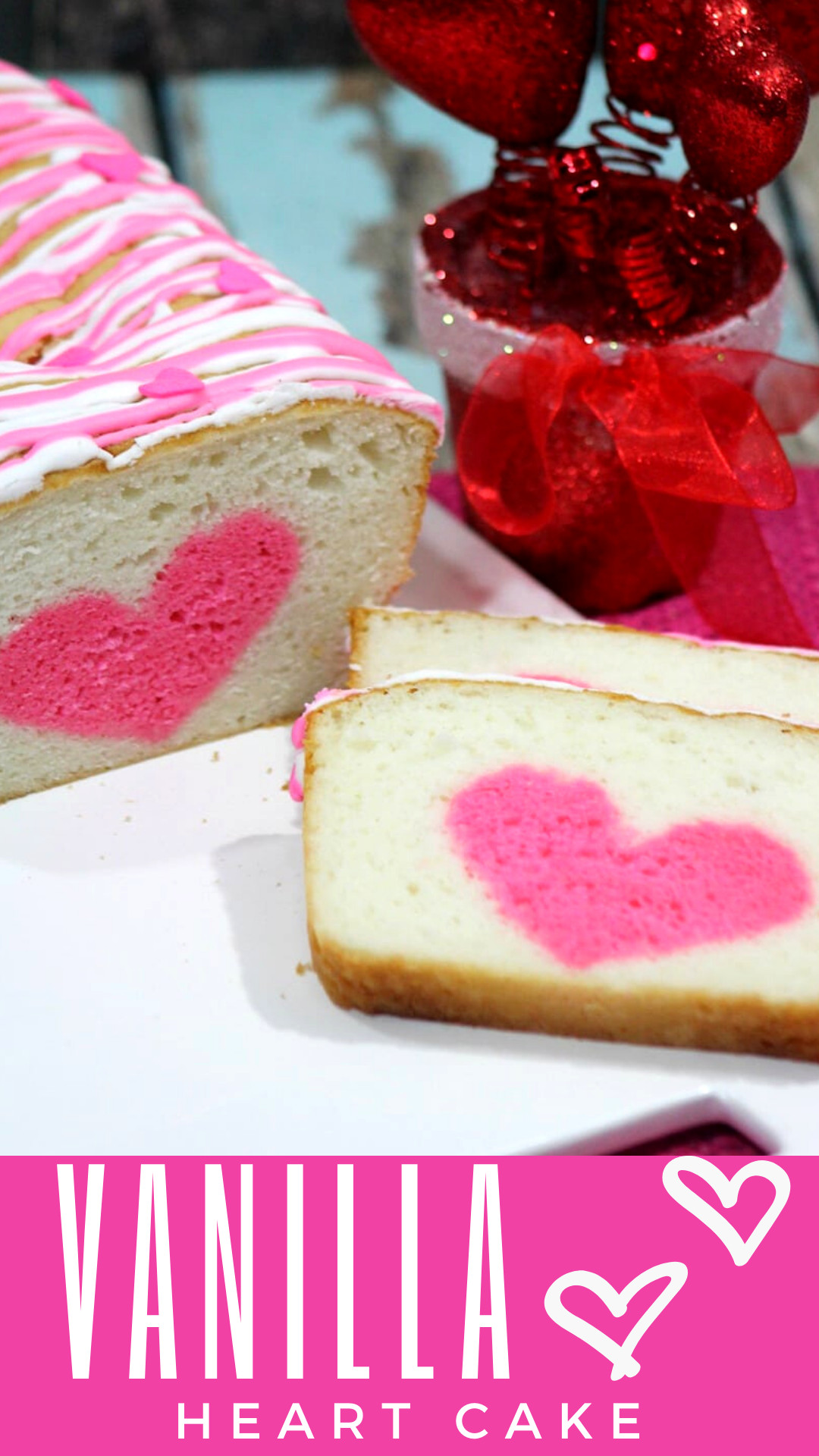 Valentine Day Cake Recipe
 Vanilla Strawberry Loaf Heart Cake Recipe Perfect For